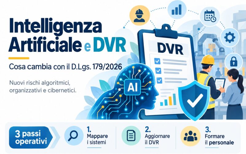 Intelligenza Artificiale e DVR: cosa cambia con il D.Lgs. 179/2026